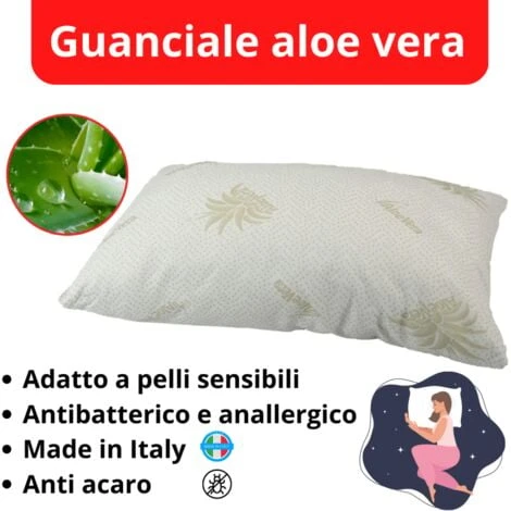 Guanciale Cuscino Aloe Vera Morbido 50x80 - TOMAINO - immagine 2