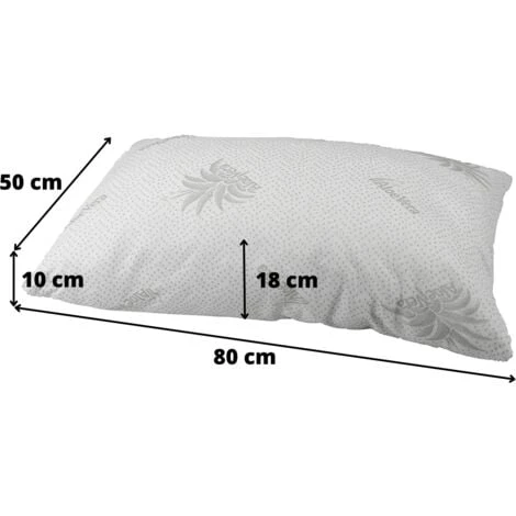 Guanciale Cuscino Aloe Vera Morbido 50x80 - TOMAINO - immagine 3