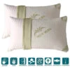 EVERGREENWEB - Coppia Cuscini Memory Foam Saponetta Con Fodera ALOE VERA 40x70 Alti 15 Cm 2 Guanciali Letto Per Dolori Cervicali Tessuto Sfoderabile Imbottitura 100% Fiocco Antiacaro X Tutti Materassi