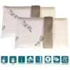 EVERGREENWEB - Cuscini Letto Coppia 40x70 BASSI 9 Cm, Modello Saponetta, Imbottitura 100% MEMORY FOAM, Tessuto ALOE VERA Sfoderabili, 2 Guanciali Ortopedici Per Dolori Cervicali Con DISPOSITIVO MEDICO