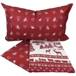 COMPLETO LENZUOLA Tirolese GARDENA In Puro Cotone MADE In ITALY Una Piazza