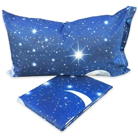 COMPLETO Lenzuolo LUNARE Disegno LUNA In Puro Cotone MADE In ITALY Una Piazza