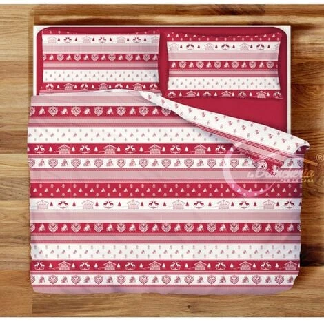 COMPLETO Lenzuolo TIROLESE Dis. TIROLO In Puro Cotone Made In Italy Una Piazza