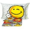 COMPLETO Lenzuolo EMOJI FACCINE SMILE In Puro Cotone Made In Italy Una Piazza
