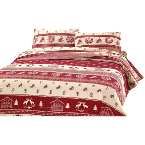 COPRIPIUMINO Tirolese DIS. TIROLO Montagna CON Federa Arredo SINGOLO 1 PIAZZA CM. 155X200 - immagine 3