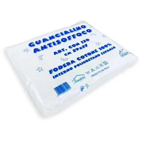 GUANCIALE CUSCINO BABY BAMBINO DA CULLA ANTISOFFOCO Cm. 29X37