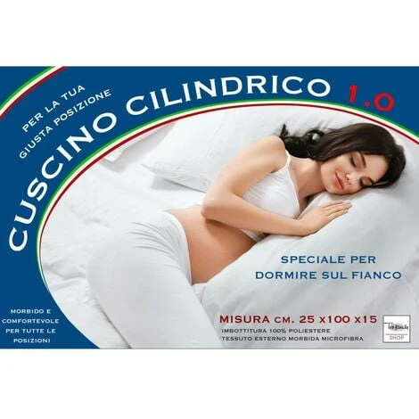 GUANCIALE CILINDRICO MORBIDO GRAVIDANZA LUNGO CM. 100 - immagine 2