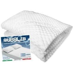 COPRIMATERASSO ANTIACARO ANALLERGICO MASSAGGIANTE BUBBLES 1 PIAZZA