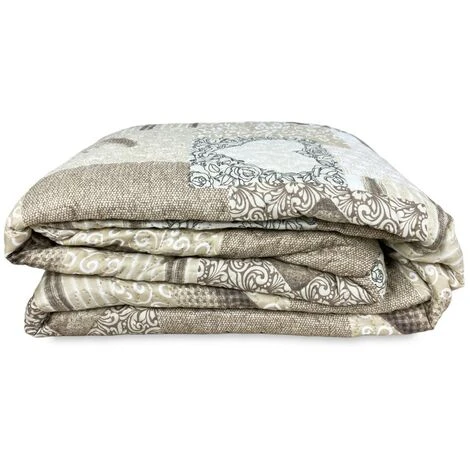 COPRILETTO Trapuntato ART CUORE TIROLESE Beige 1 PIAZZA - immagine 2