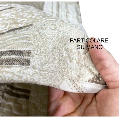 COPRILETTO Trapuntato ART CUORE TIROLESE Beige 1 PIAZZA - immagine 4