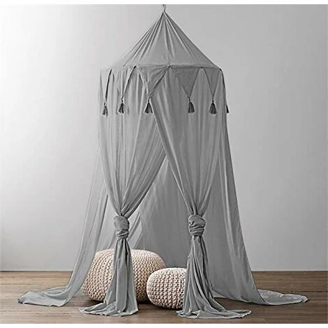 Letto A Baldacchino Per Bambini Letto A Baldacchino Per Bambini Culla In Chiffon Zanzariera Decorativa Per Spogliatoio Per Bambini Sala Da Lettura Per Giochi All'aperto All'aperto (grigio)