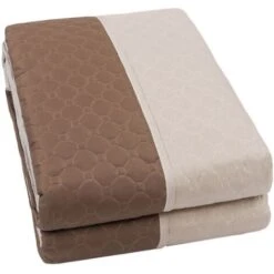 Trapunta Double Face MATRIMONIALE O SINGOLA Coperta Morbida Copriletto Tinta Unita Marrone - Singola 180x260