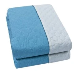 Trapunta Double Face MATRIMONIALE O SINGOLA Coperta Morbida Copriletto Tinta Unita Blu - Singola 180x260