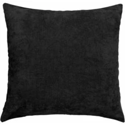 Federa Cuscino Divano Letto Fodera Copri Cuscino Con Cerniera Nero - 45x45 Cm