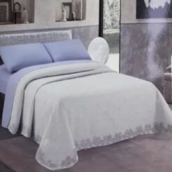 Trade Shop - Trapunta Matrimoniale Alta Qualità Con Ricamo Al Bordo Colore Fantasia Casuale