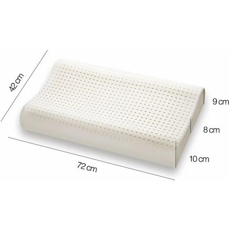 Marcapiuma - Cuscino X2 Memory Coppia Alto 10/8/9 Cm SLOW MEMORY Doppia Onda Supporto Morbido Guanciale Forato Contro Dolore Collo E Cervicali Federa 100% Cotone Sfoderabile Traspirante Made In Italy - immagine 5