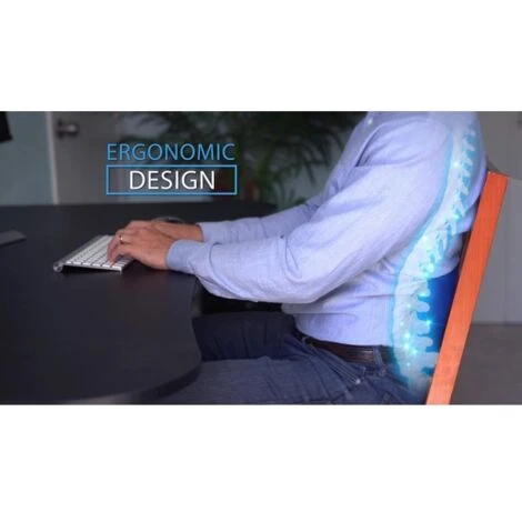 Trade Shop - Cuscino Per Schiena Supporto Lombare Memory Foam Ortopedico Ginocchia Lavabile - immagine 4