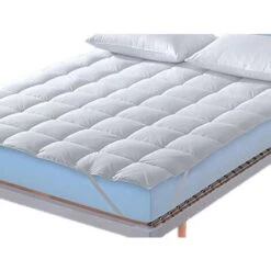 Coprimaterasso Trapuntato Topper Made In Italy Con Elastici Microfibra Bianco - Singolo