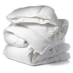 Piumino In Vera Piuma D'Oca 90/10 4 Stagioni Caldo Piumone 3 Misure 2 Piumini Unibili 1 Piazza - Bianco