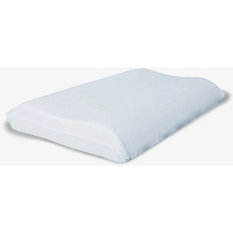 Cuscino Cervicale In Memory Foam 70x40 Cm - Alto 9/10 Cm Modello A Doppia Onda