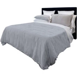 Copriletto Estivo Maculato ,piquet Made In Italy Singolo Matrimoniale Grigio - 1 Piazza