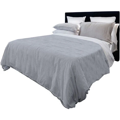 Copriletto Estivo Maculato ,piquet Made In Italy Singolo Matrimoniale Grigio - 1 Piazza