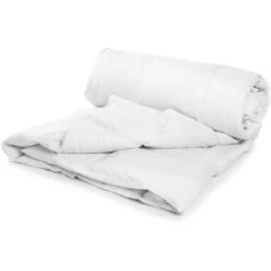 Piumino Letto Estivo In Morbida Mircrofibra Bianco Coperta Trapunta Sottile Anallergico Piumone Bianco - Singolo