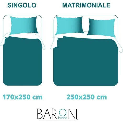 Baroni Home Trapuntino Copriletto Primaverile Estivo In Microfibra. Trapunta Estiva Singolo 170x250 Cm - Righe Blu - immagine 4