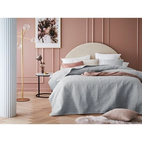 COPRIMATERASSO LEILA - DOPPIA FACCIA - MOTIVO GUANTI L - GRIGIO CHIARO - 200 X 220 CM ROOM99 LEILA220 - immagine 2