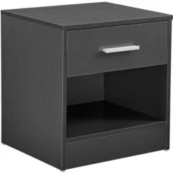 Nova Comodino Da Camera Da Letto Design Elegante 1 Cassetto E 1 Vano Vari Colori Colore : Grigio