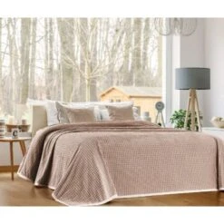 Coperta Autunnale Letto Matrimoniale, Letto Singolo, Plaid Invernale Pile Divano Autunno Inverno Singolo - Beige