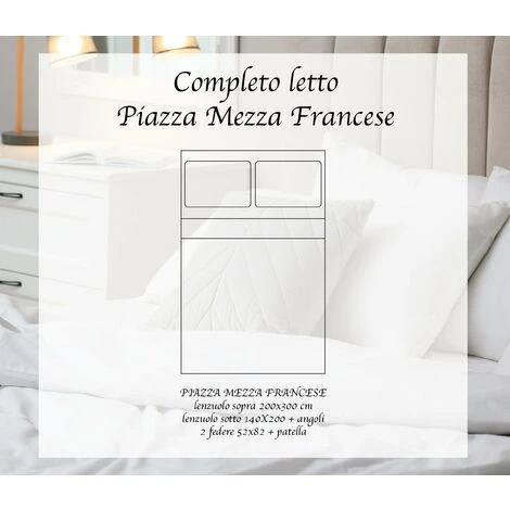 Completo Letto Misura Alla Francese A Tinta Unita Prodotto Italiano Set Lenzuola 100% Cotone Beige - Francese - immagine 5