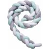 Paracolpi Per Lettino In Treccia Di Serpente 2M Paracolpi Per Divano Intrecciato Morbido Per La Protezione Del Letto Dei Neonati (grigio + Bianco + Verde)