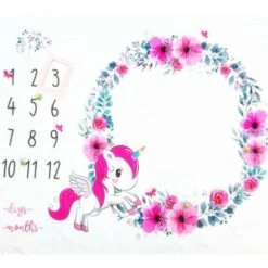 Coperta Per La Crescita Mensile Del Neonato Puntelli Per Fotografia Puntelli Per Sfondo In Stoffa Commemorativa Puntelli Per Bambini, Corona Di Pegaso