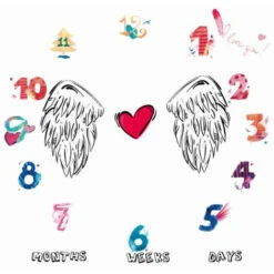 Coperta Per La Crescita Mensile Del Neonato Puntelli Per Fotografia Puntelli Per Sfondo In Stoffa Commemorativa Puntelli Per Bambini, Ali D'angelo