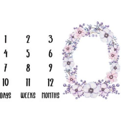 Coperta Per La Crescita Mensile Del Neonato Puntelli Per Fotografia Puntelli Per Sfondo In Stoffa Commemorativa Puntelli Per Bambini, Capo Di Prugne