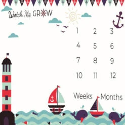Coperta Per La Crescita Mensile Del Neonato Puntelli Per Fotografia Puntelli Per Sfondo In Stoffa Commemorativa Puntelli Per Bambini, Faro Del Mare