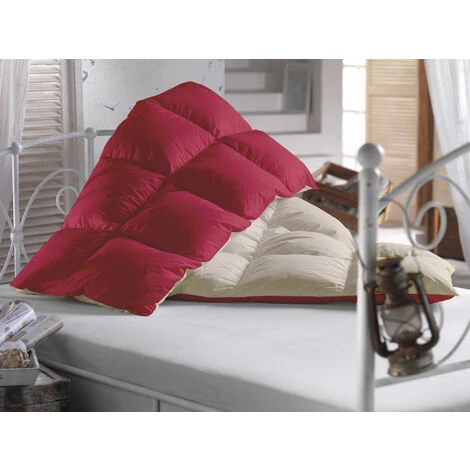 Piumino Invernale In Piuma D'Oca 90/10 Double Face 350 Gr/mq Inverno Disponibile Singolo Piazza Mezza E Matrimoniale Piumone Caldo Trapuntato Trapunta In 5 Colori Singolo - PannaBordeaux - immagine 4