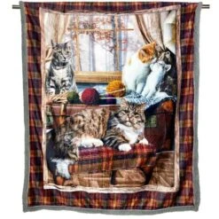 PLAID Coperta IN PILE SHERPA DIGITALE Fotografico GATTONI Gomitili