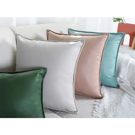 GroupM ENNordic Ins Vento Leggero Di Lusso In Ecopelle Tecnologia Federa In Tessuto Grande Cuscino Da Comodino Cuscino Cuscino Per Divano Copertura Posteriore (KJ021-18 Verde Acqua Federa Separata 45 * 45 Cm) - immagine 3