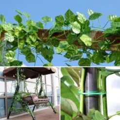 MINKUROW Bcc 12 Pezzi Ghirlanda Di Edera Artificiale Ghirlanda Di Edera Artificiale Verde Per Giardino, Matrimonio, (2,1 M, 12 Strisce)