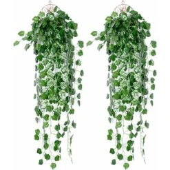MINKUROW Bcc Pianta Finta, Ghirlanda Di Foglie Di Vite Artificiale Vite 2 Pezzi Decorazione Ghirlanda Di Foglie Di Vite Artificiali Finte Per Feste, Matrimonio, Cucina, Giardino, Ufficio