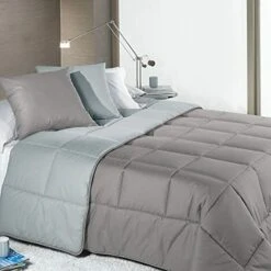 Caleffi Bicolor Trapunta, Cotone, Grigio, Singolo