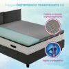 Topper Rigido ORTOPEDICO Made In ITALY, Il Correttore Per Materasso Alto 6 Cm Con Tessuto Traspirante Sfoderabile - AIR BIOGREEN 160x190 Cm Matrimoniale Standard