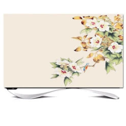 Personalizzato 32 " - 85" Pollici Cappuccio Decorativo Per Schermo LCD TV PC Foglia Floreale Loto Peonia Prugna Bossom Pesce Uccelli Cachi,like The Pic,32 ",CHINA