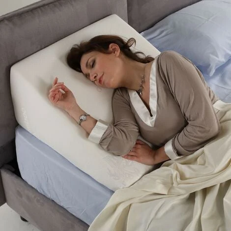 Cuscino Ortopedico Cuneo Da Letto Con 2 FODERE ANALERGICHE Per Leggere E Migliorare La Postura - immagine 4