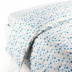 Caleffi - Sacco-copripiumino Foliage 100% Cotone Moderno Singolo Azzurro