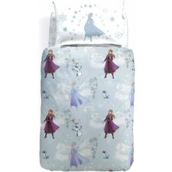 Caleffi - Completo-copripiumino Frozen Elsa&Anna 100% Cotone Ragazza Singolo