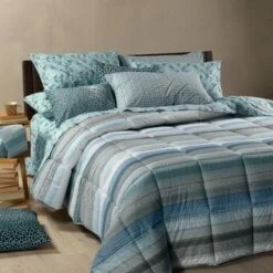 Caleffi - Trapunta Club 100% Cotone Tartan Club Singolo Avio