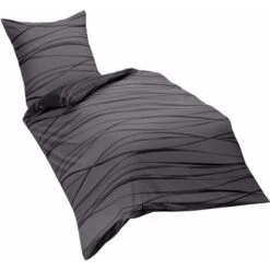 Kaeppel G-105840-79D1-VL97 - Biancheria Da Letto Motion, Color Stagno, Copripiumino Singolo, 1 X 80/80 E 135/200 Cm